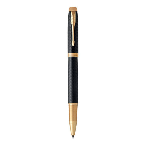 Penna roller Parker IM punta F inchiostro nero Premium Black GT 1931660