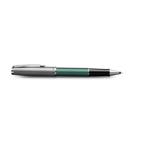 Penna roller Parker Sonnet Sand Blasted Metal CT punta F inchiostro nero Green/Black - 2169364