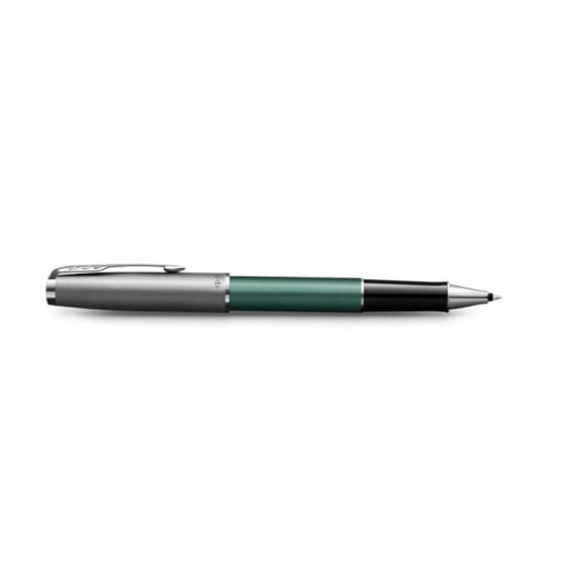 Penna roller Parker Sonnet Sand Blasted Metal CT punta F inchiostro nero Green/Black - 2169364