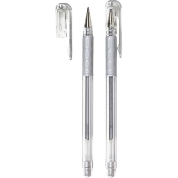 Penna roller Pentel Gel Hybrid grip Metallic 0.8 mm argento K118-Z