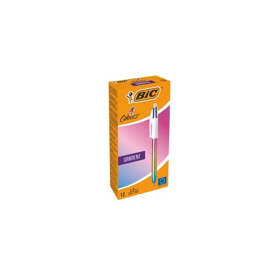 Penna sfera a scatto 4 colori Gradient - 1.0 mm - Bic - conf. 12 pezzi