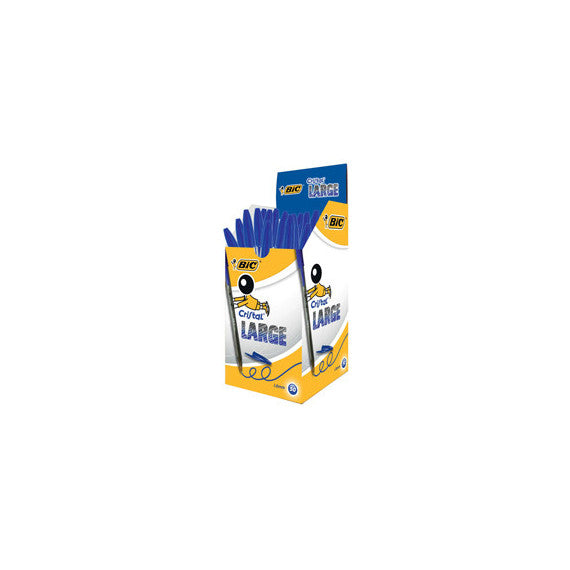 Penna sfera Cristal® Large - punta 1,6 mm - blu - Bic - conf. 50 pezzi