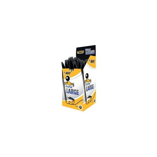 Penna sfera Cristal® Large - punta 1,6 mm - nero - Bic - conf. 50 pezzi