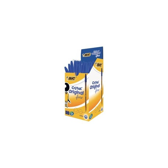 Penna sfera Cristal® - punta fine 0,8 mm - blu - Bic - conf. 50 pezzi
