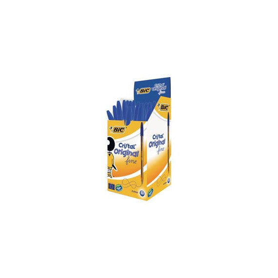 Penna sfera Cristal® - punta fine 0,8 mm - blu - Bic - conf. 50 pezzi