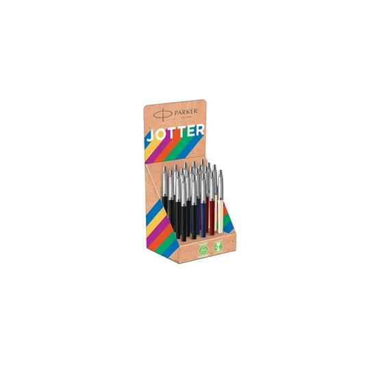Penna sfera Jotter Original Plastic - tratto M - colori fusto assortiti - Parker - expo 20 pezzi