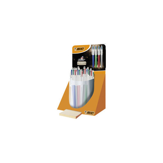 Penna sfera scatto multifunzione 4 Colors Glacè - punta 1,0 mm - colori assortiti - Bic - expo 40 pezzi