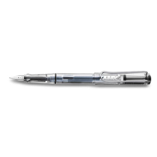 Penna stilografica Lamy Safari punta media inchiostro blu Vista - fusto trasparente - 1215152