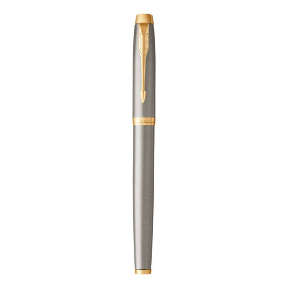 Penna stilografica Parker IM punta M inchiostro blu Brushed Metal GT - 1931656