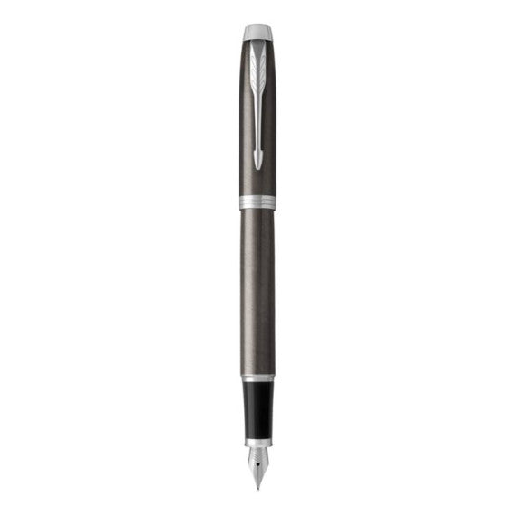 Penna stilografica Parker IM punta M inchiostro blu Dark Espresso - 1931657