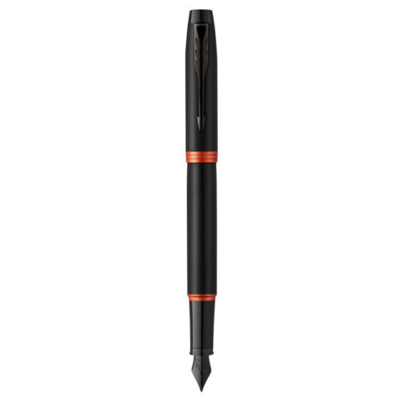 Penna stilografica Parker IM Vibrant Ring punta F inchiostro blu Parker Orange - 2172943