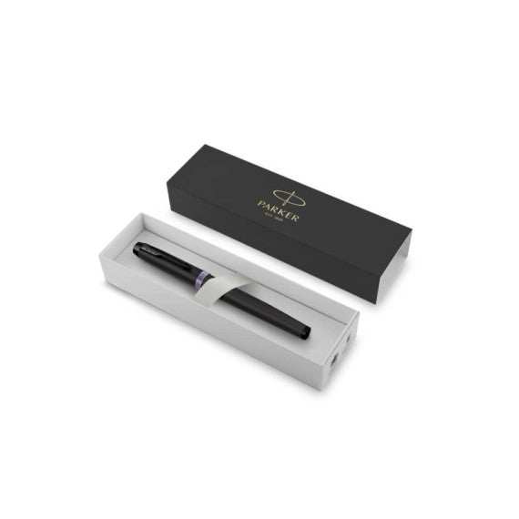 Penna stilografica Parker IM Vibrant Ring punta F inchiostro blu Parker Purple - 2172948