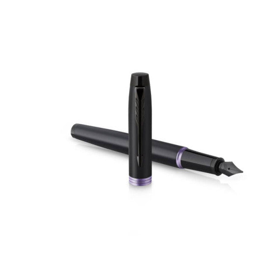 Penna stilografica Parker IM Vibrant Ring punta F inchiostro blu Parker Purple - 2172948