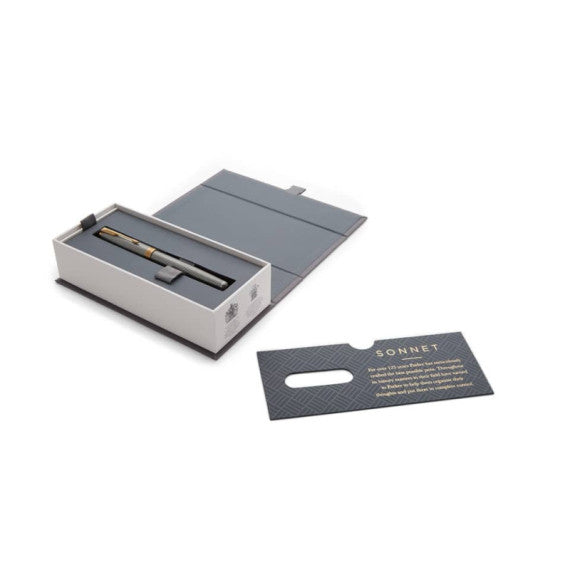 Penna stilografica Parker Sonnet Parker punta F inchiostro nero Sterling Silver Ciselé - 1931489