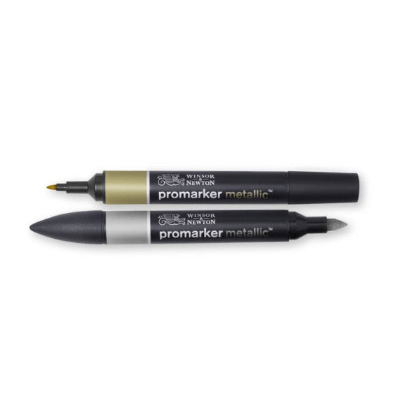 Pennarelli doppia punta Winsor&Newton - argento e oro - conf. 2 pezzi - 0290150