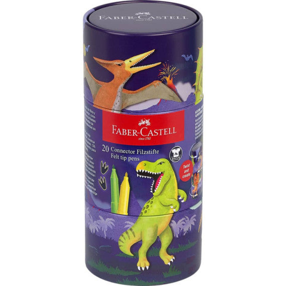 Pennarelli Faber-Castell Dinosaurus - conf. 20 pz - colori assortiti 155546