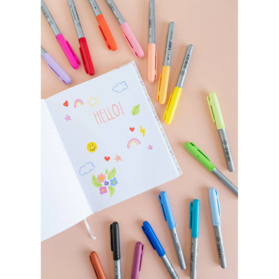 Pennarelli Indelebili BIC Intensity Marking - assortiti pastel - tratto 0,8 mm - conf. 5 pz - 999132