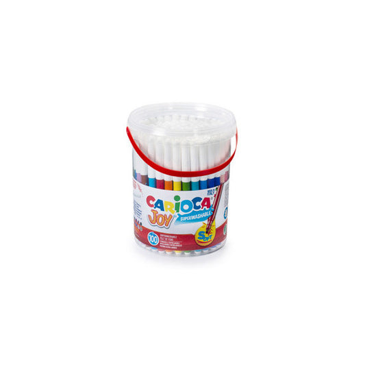 Pennarelli Joy - punta fine - colori assortiti - Carioca - Barattolo 100 pezzi
