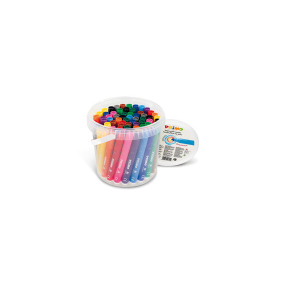 Pennarelli Jumbo - punta ø7,6mm - colori assortiti - Primo - secchiello 60 pezzi