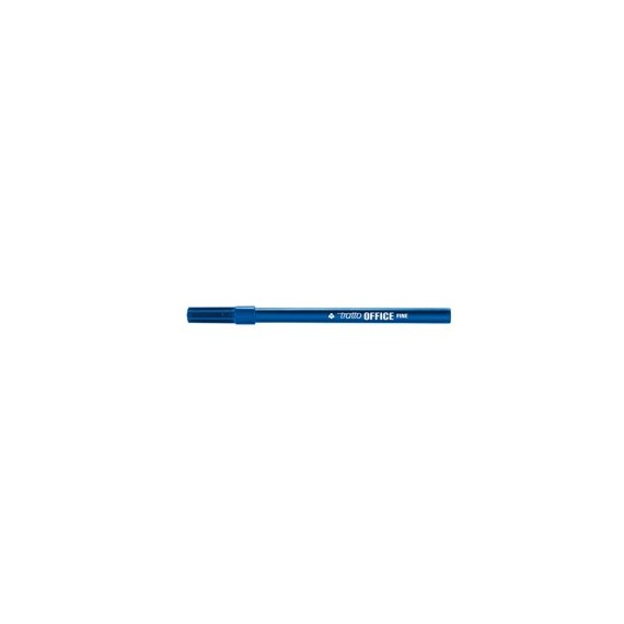 Pennarelli Office - punta feltro - punta fine - tratto 0,7 mm - blu - Tratto - conf. 12 pezzi