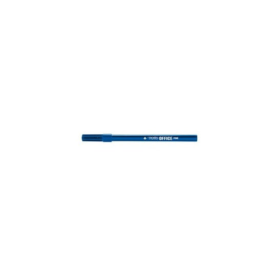 Pennarelli Office - punta feltro - punta fine - tratto 0,7 mm - blu - Tratto - conf. 12 pezzi