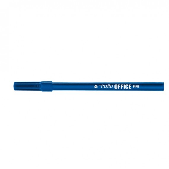 Pennarelli Office - punta feltro - punta fine - tratto 0,7 mm - blu - Tratto - conf. 12 pezzi