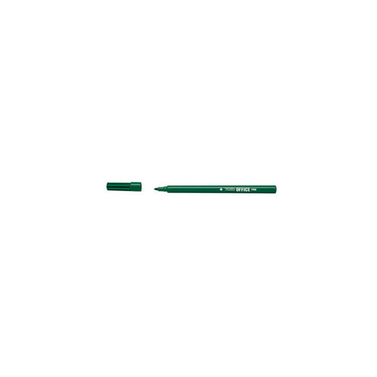 Pennarelli Office - punta feltro - punta fine -  tratto 0,7 mm - verde - conf. 12 pezzi