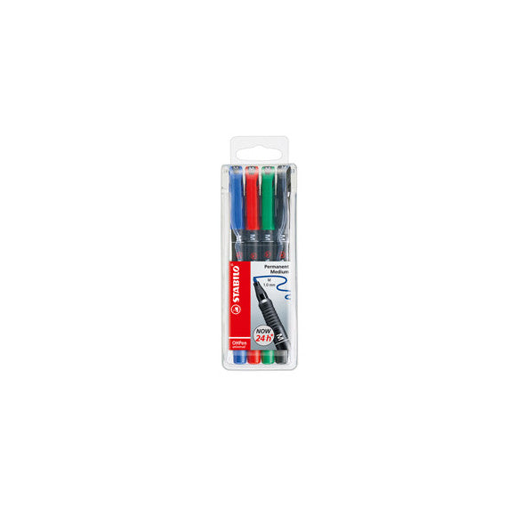 Pennarelli OHPen 843 universal permanente - punta media 1,0mm - astuccio  4 colori - Stabilo