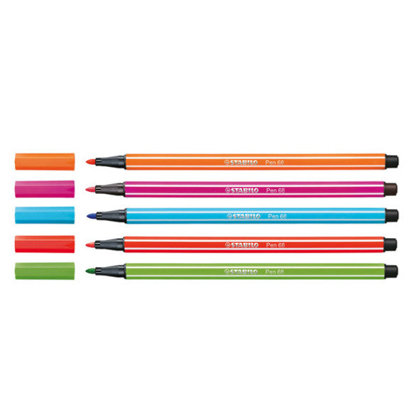 Pennarelli Pen 68 - colori assortiti - Stabilo - scatola in metallo 50 pezzi