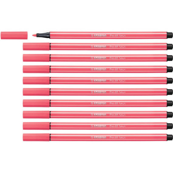 Pennarelli Stabilo Pen 68 1 mm  rosso fluo - 68/040