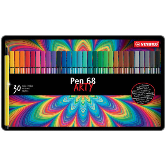 Pennarelli Stabilo Pen 68 1 mm scatola di metallo assortiti Conf. 30 pezzi - 6830-6