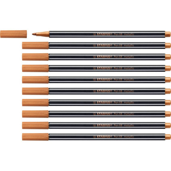 Pennarelli Stabilo Pen 68 metallic 1 mm  rame - 68/820