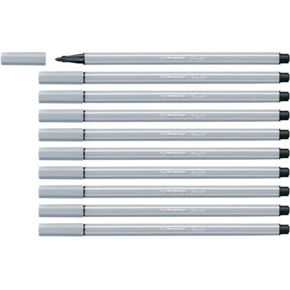 Pennarelli Stabilo Pen 68 tratto 1 mm grigio freddo chiaro 68/94