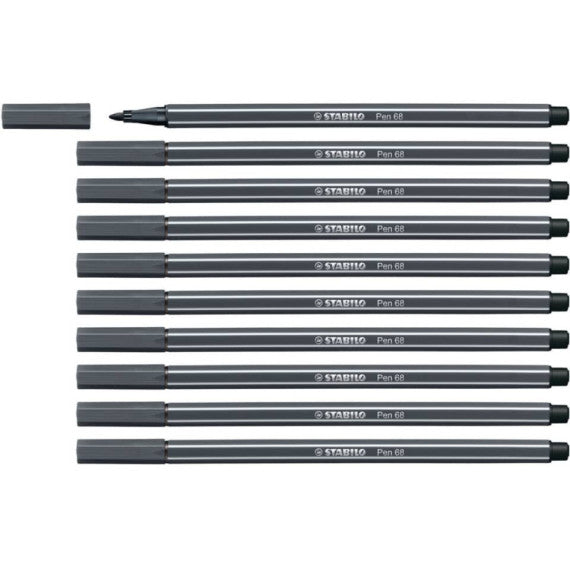 Pennarelli Stabilo Pen 68 tratto 1 mm grigio freddo profondo 68/97