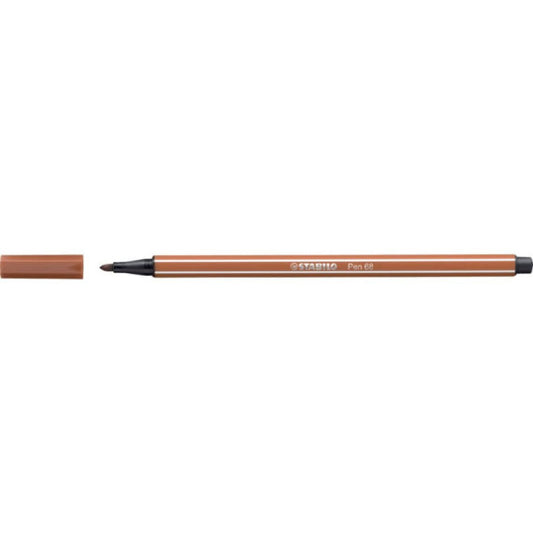 Pennarelli Stabilo Pen 68 tratto 1 mm terra di siena 68/75