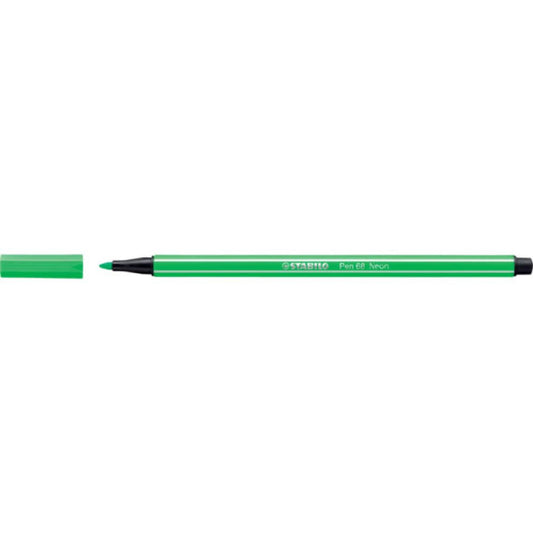 Pennarelli Stabilo Pen 68 tratto 1 mm verde neon 68/033