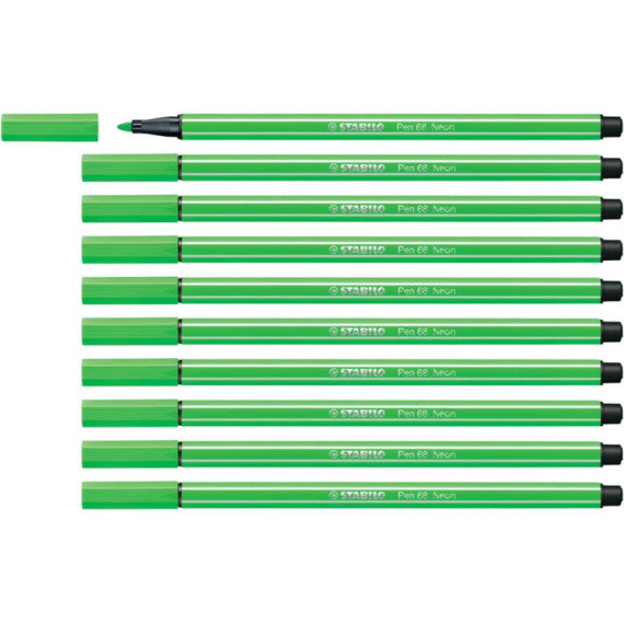 Pennarelli Stabilo Pen 68 tratto 1 mm verde neon 68/033