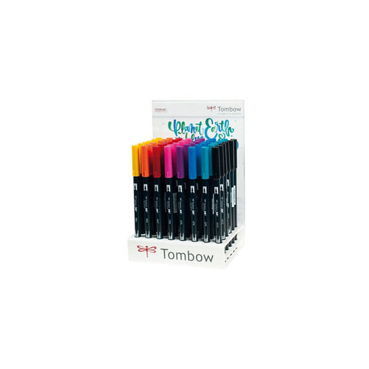 Pennarelli Tombow ABT Dual Brush - 8 colori assortiti - Koh-I-Noor - expo 48 pezzi