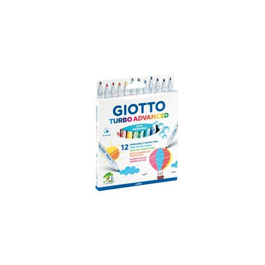 Pennarelli Turbo Advanced - punta 2,8mm - colori assortiti - Giotto - astuccio 12 pezzi