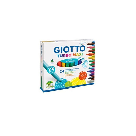 Pennarelli Turbomaxi - punta ø5mm - colori assortiti - Giotto - astuccio 24 pezzi