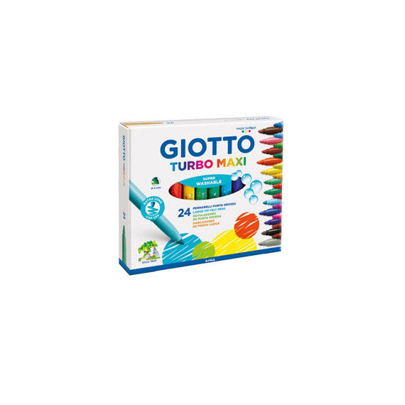 Pennarelli Turbomaxi - punta ø5mm - colori assortiti - Giotto - astuccio 24 pezzi