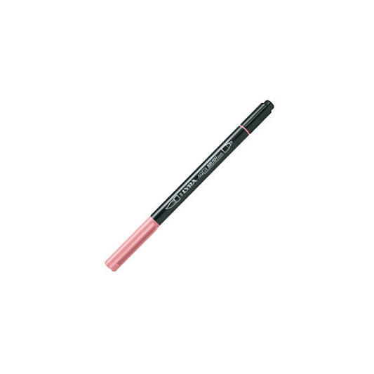 Pennarello Aqua Brush Duo - punte 2/4 mm - carminio rosa - Lyra