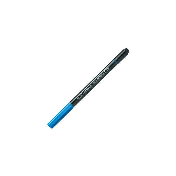 Pennarello Aqua Brush Duo - punte 2/4 mm - ceruleo - Lyra
