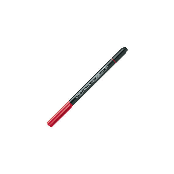 Pennarello Aqua Brush Duo - punte 2/4 mm - rosso Pompei - Lyra
