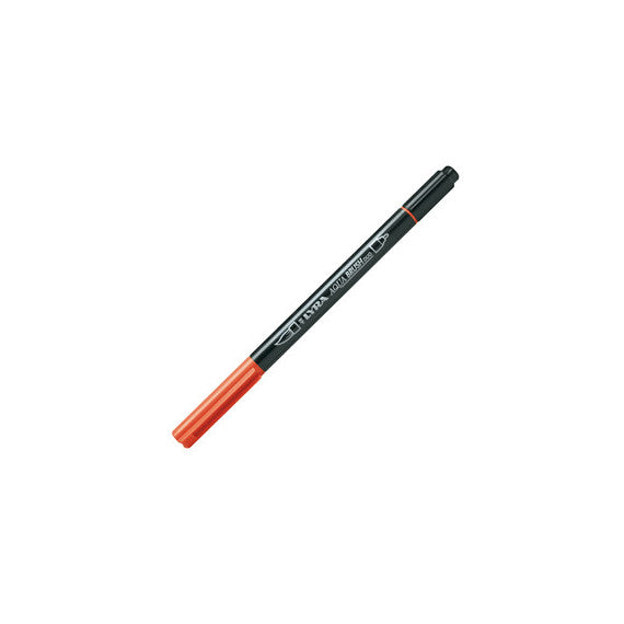 Pennarello Aqua Brush Duo - punte 2/4 mm - rosso saturno - Lyra