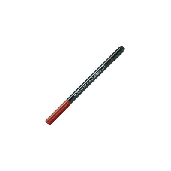 Pennarello Aqua Brush Duo - punte 2/4 mm - rosso Venezia - Lyra