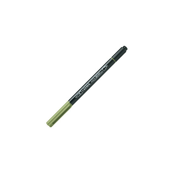Pennarello Aqua Brush Duo - punte 2/4 mm - verde di cromo - Lyra