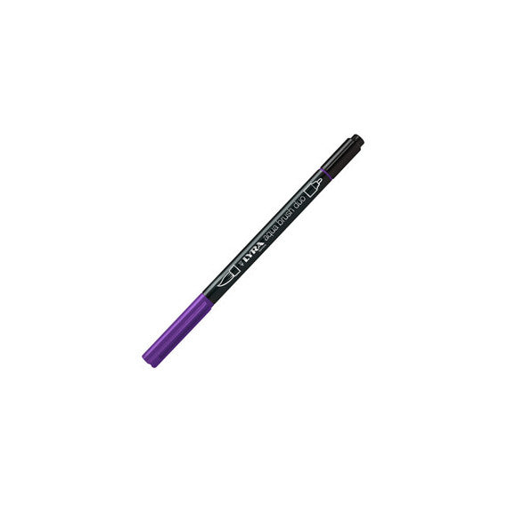 Pennarello Aqua Brush Duo - punte 2/4 mm - violetto bluastro - Lyra