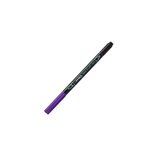 Pennarello Aqua Brush Duo - punte 2/4 mm - violetto bluastro - Lyra