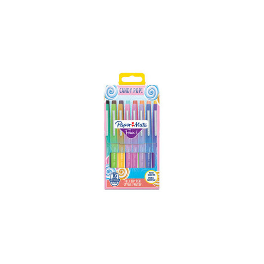 Pennarello Flair Nylon - colori assortiti Candy Pop - Papermate - conf.16 pezzi